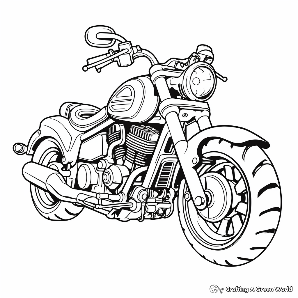 Motorcycle Coloring Pages Free Printable 