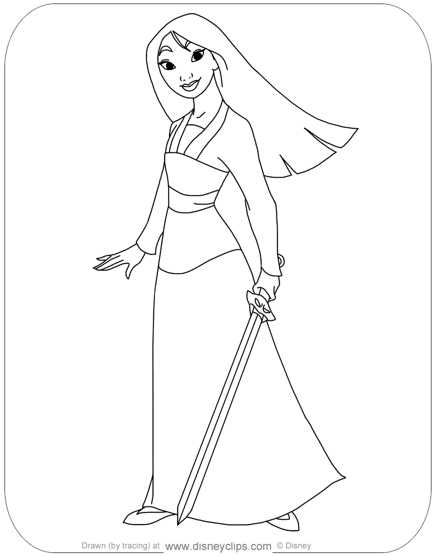 Mulan Coloring Pages