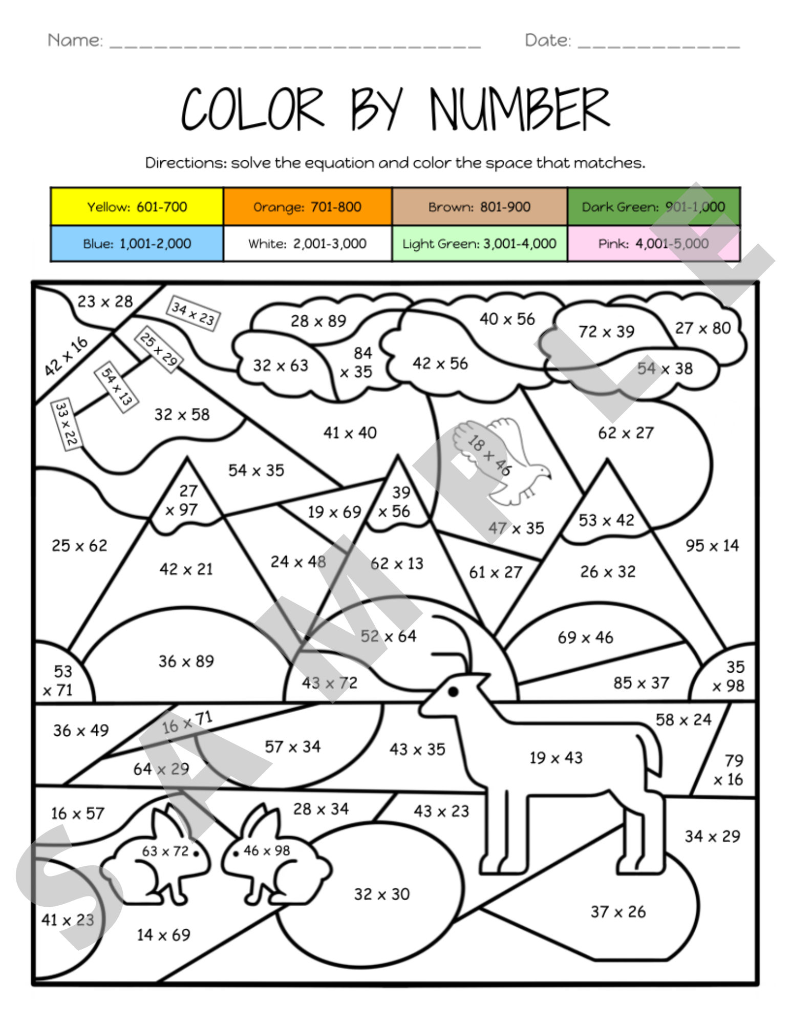 Multiplying Two Digit Numbers Color By Number Activity Worksheet For K 5 Teachers And Students In The Math Classroom Classful Multiplying Two Digit Numbers Color By Number Activity Worksheet For K 5 Teachers And Students In The Math Classroom Classful