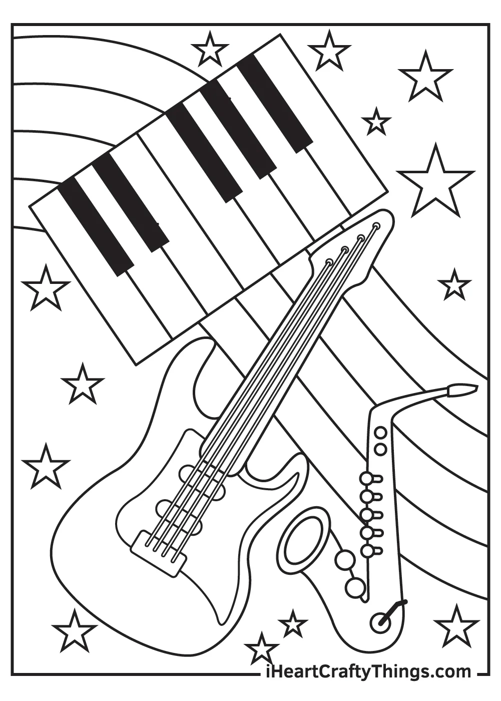 Music Coloring Book 15 Pages I Heart Crafty Things
