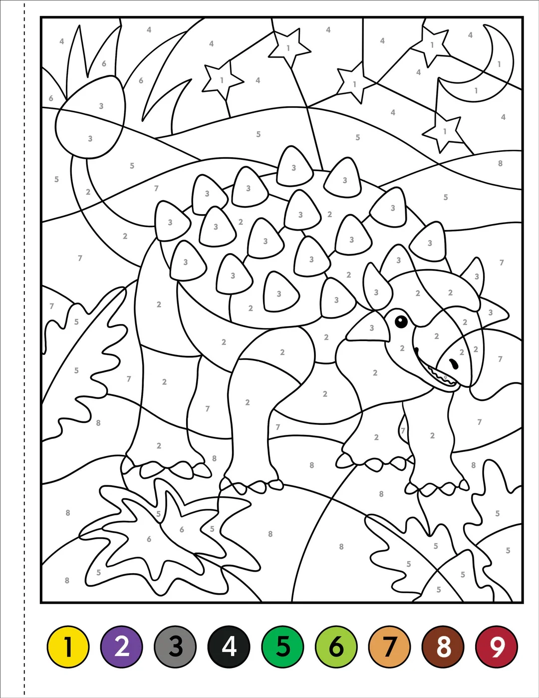 My First Color by Number Dinosaurs Peter Pauper Press