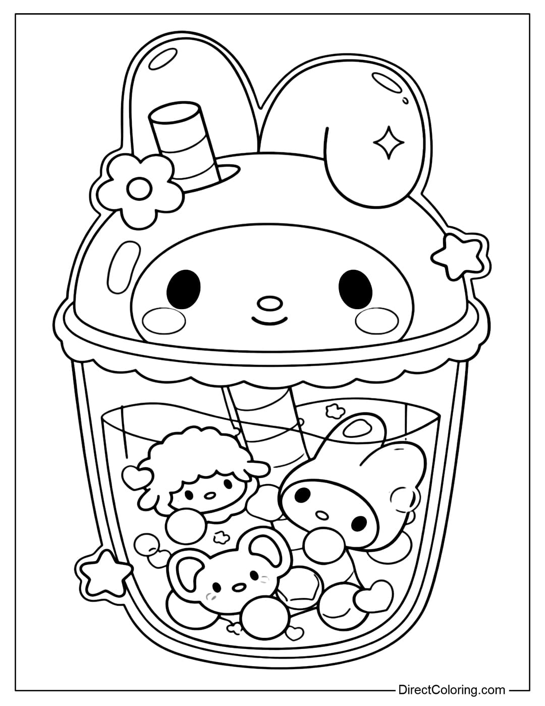 My Melody Coloring Pages Free PDF To Download And Print