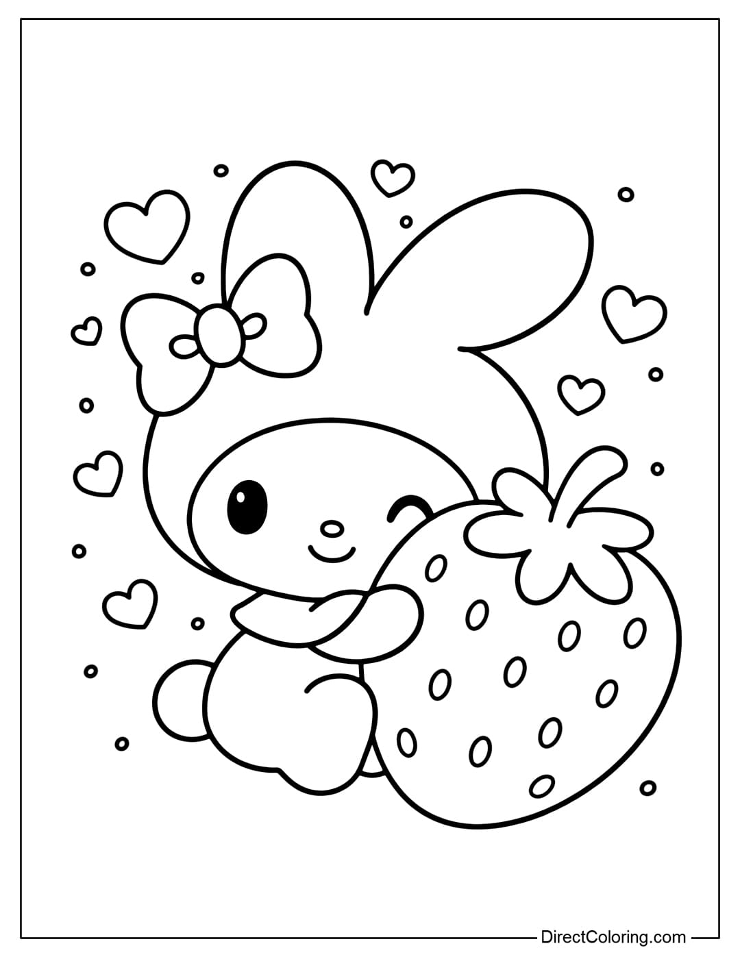 My Melody Coloring Pages Free PDF To Download And Print