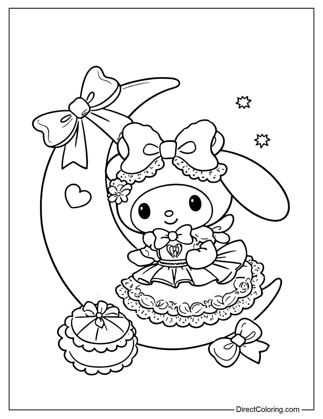 My Melody Coloring Pages Free PDF To Download And Print