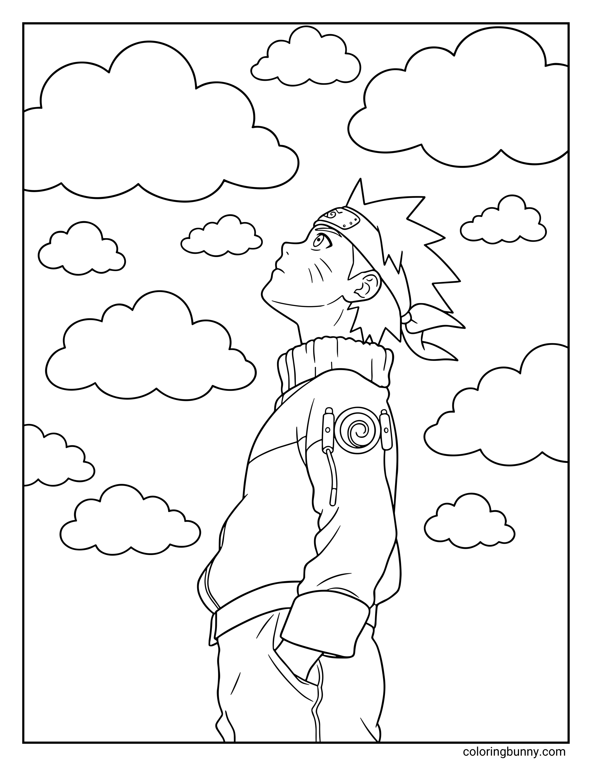 naruto coloring book pages