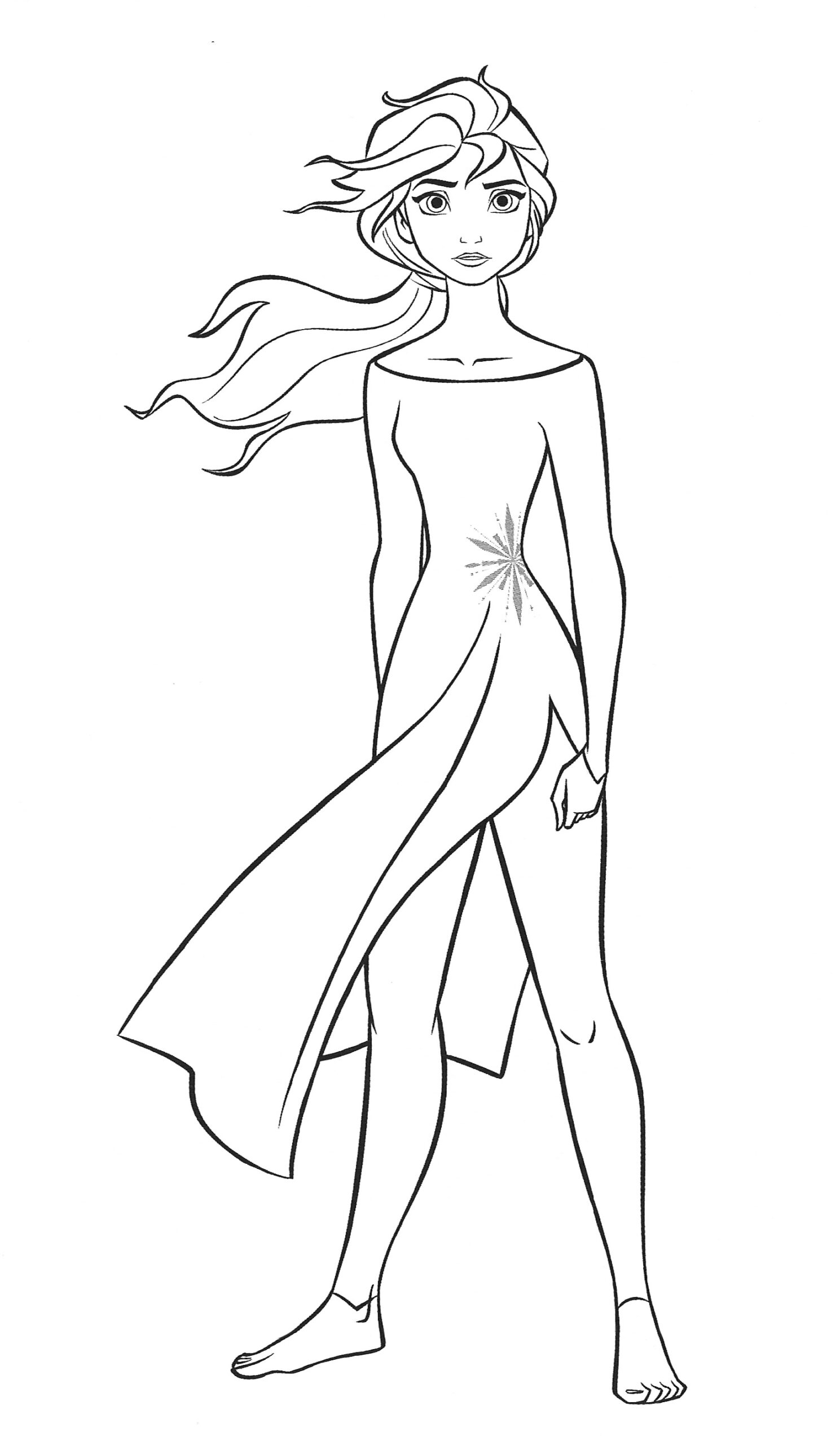 queen elsa coloring page