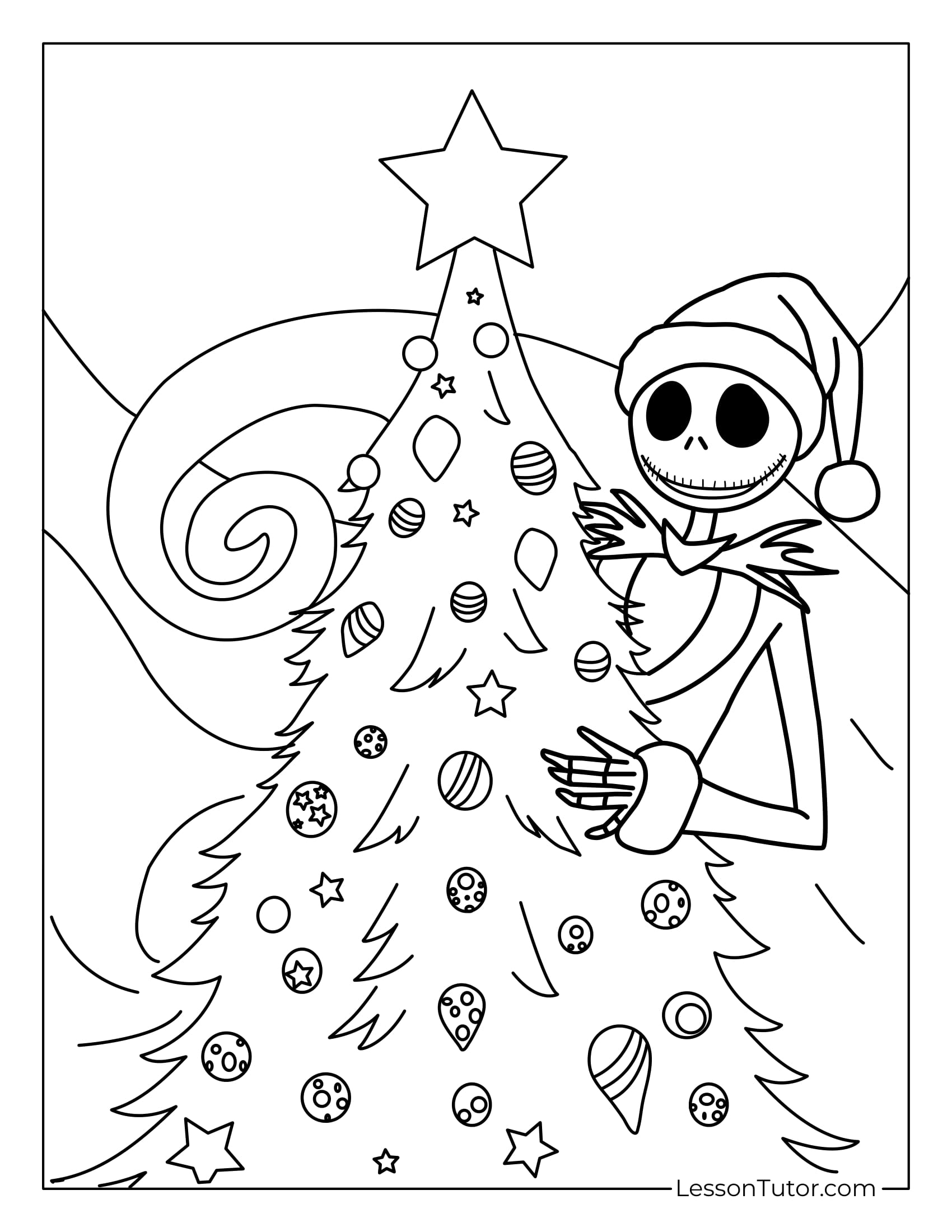 coloring pages jack skellington