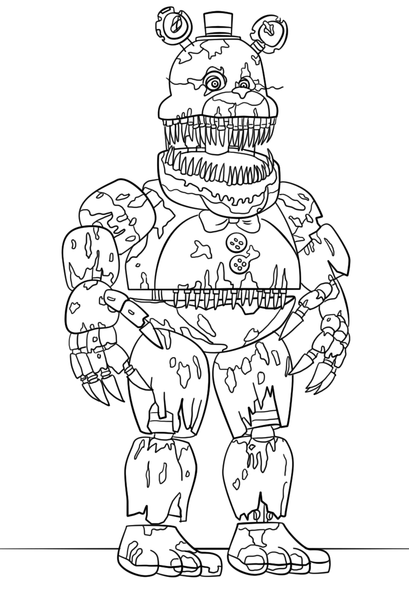 five nights at freddy's colouring pages