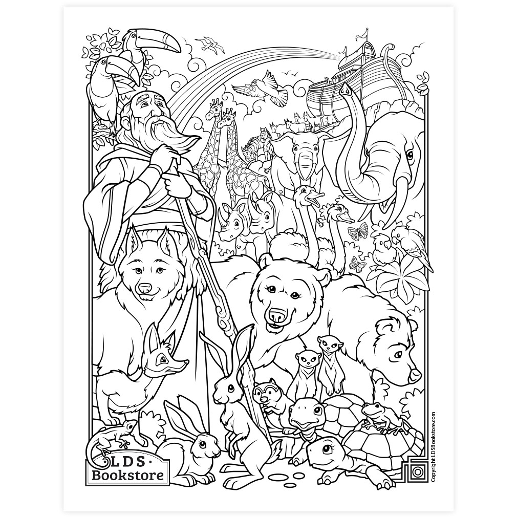 Noah And The Ark Coloring Page Printable