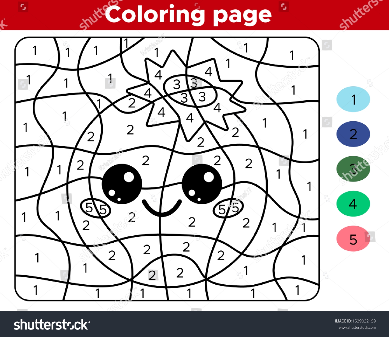 preschool color by number