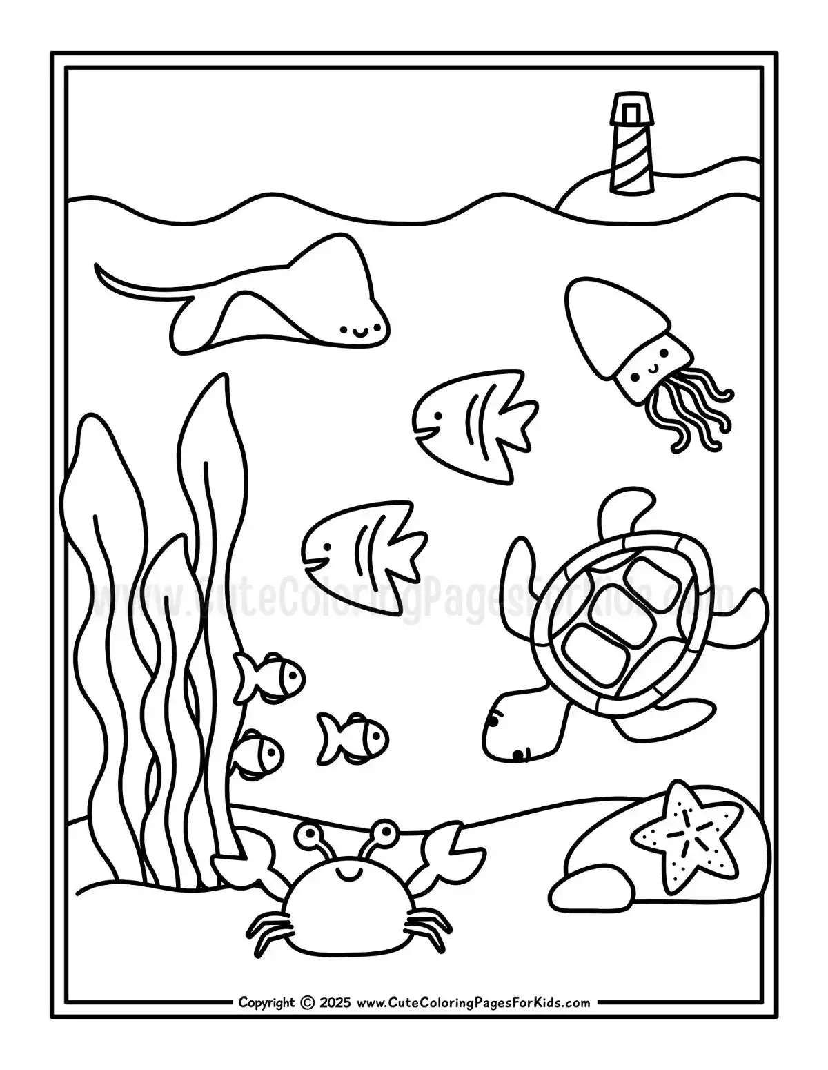 coloring pages of sea animals printable
