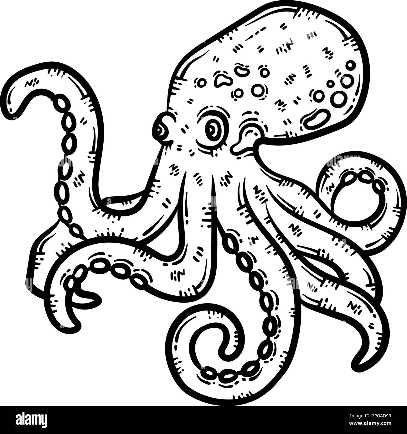 coloring picture of an octopus