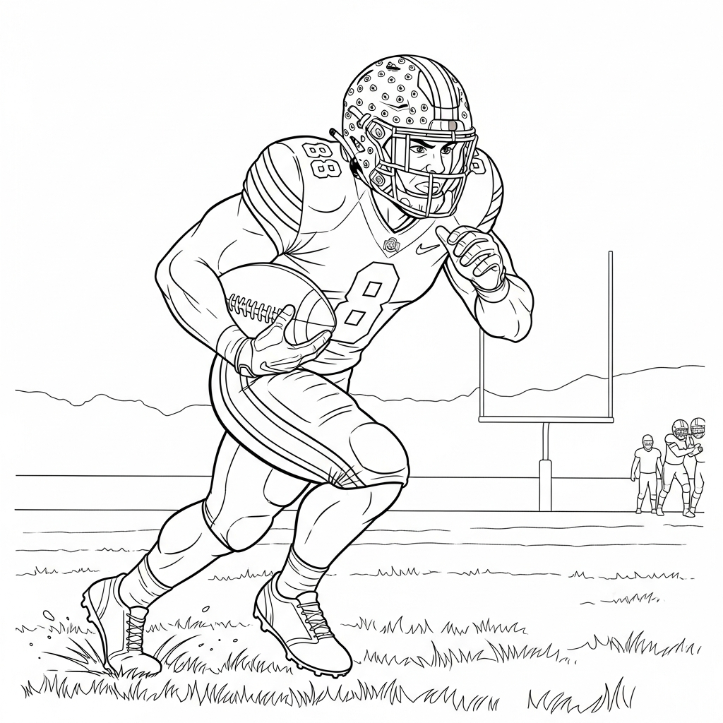 Ohio State Buckeyes Gridiron Charge Coloring app