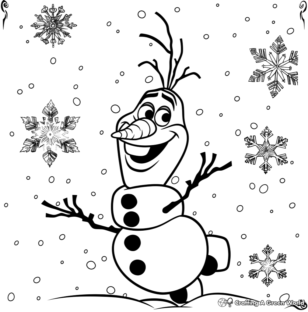 frozen olaf pictures to color