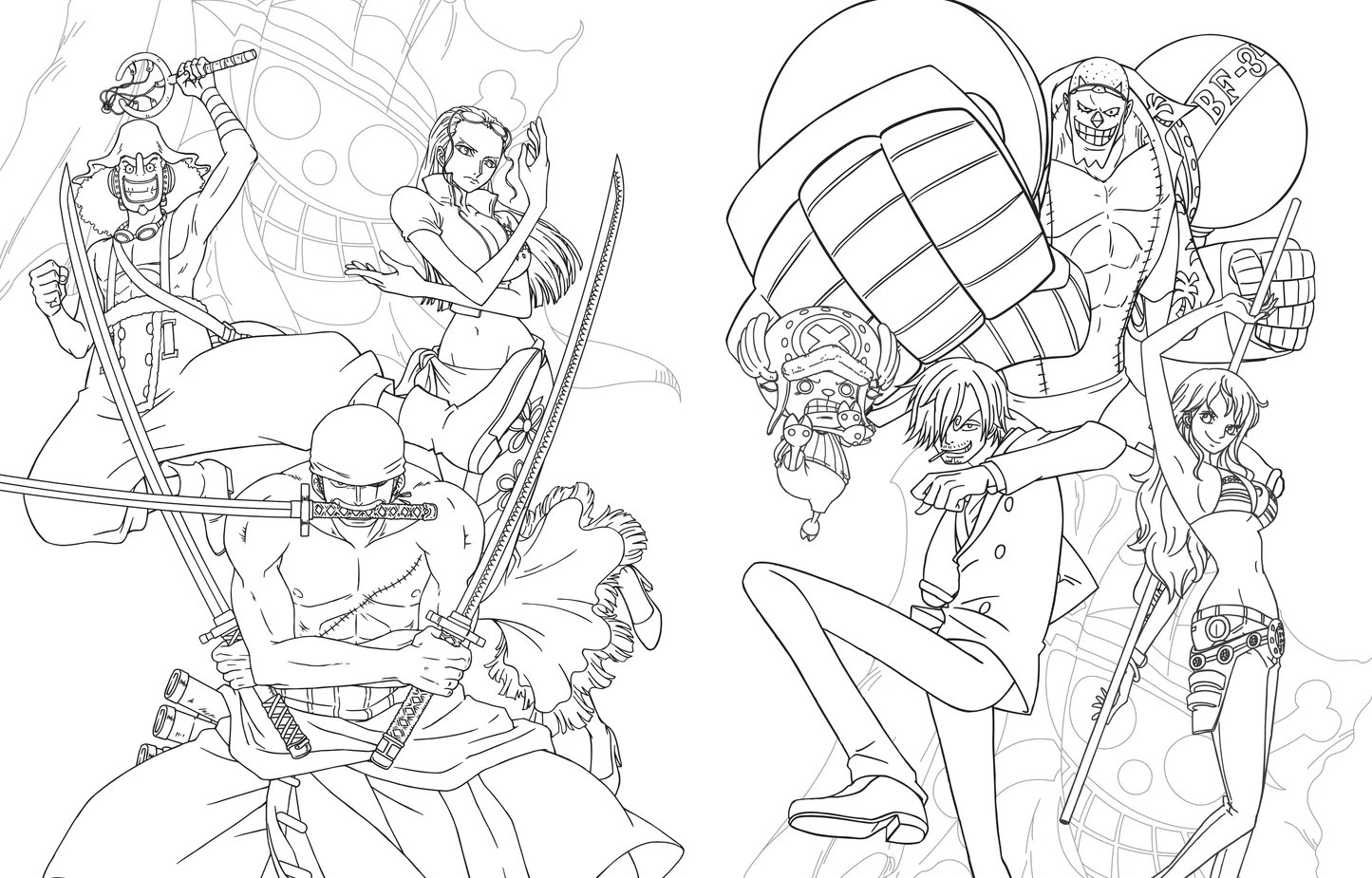 One Piece Official Crew Coloring Collection Pirates Of The Grand Li Stands One Piece Official Crew Coloring Collection Pirates Of The Grand Li Stands