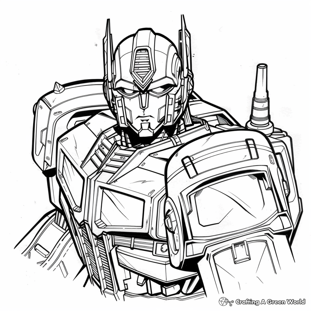 Optimus Prime Coloring Pages Free Printable 