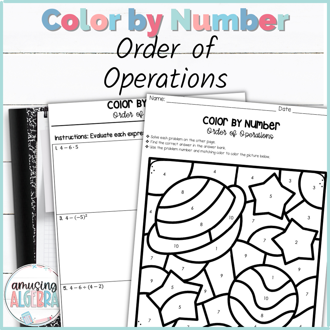 Order Of Operations Coloring Activity Made By Teachers Order Of Operations Coloring Activity Made By Teachers