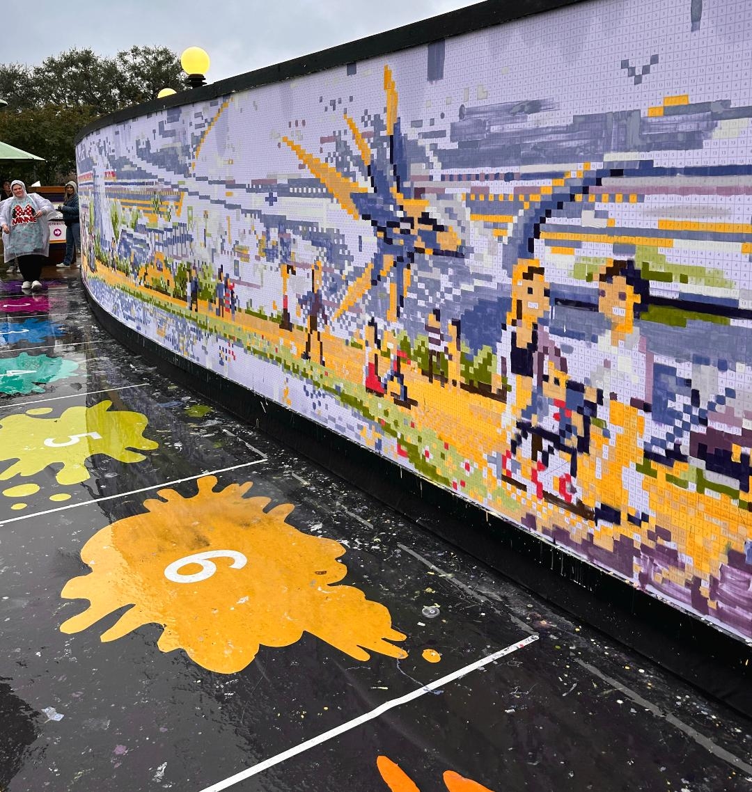 Painting Epcot s Giant Paint By Number Wall Mural 2025 Our Magical Disney Moments