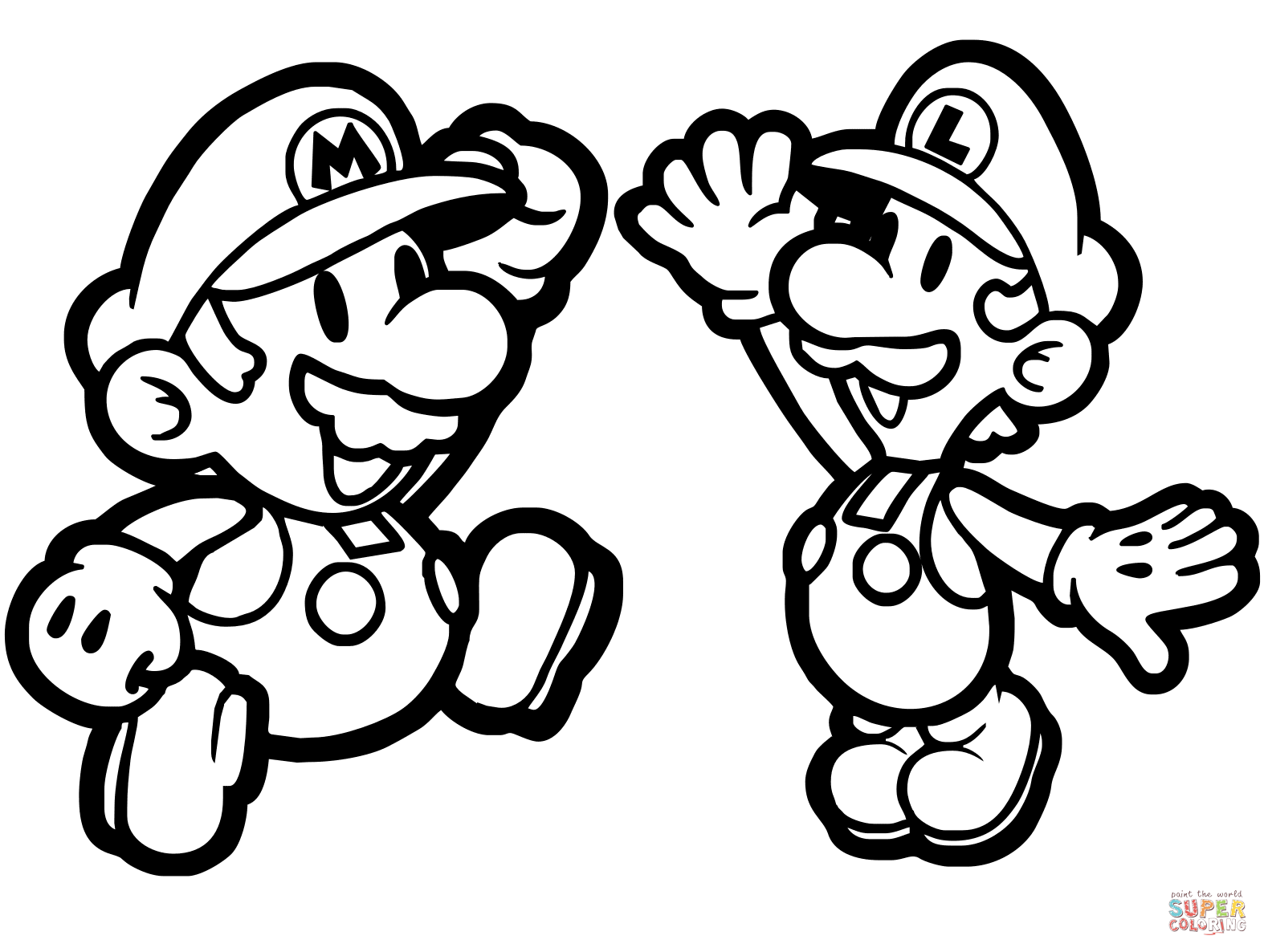 mario luigi coloring pictures