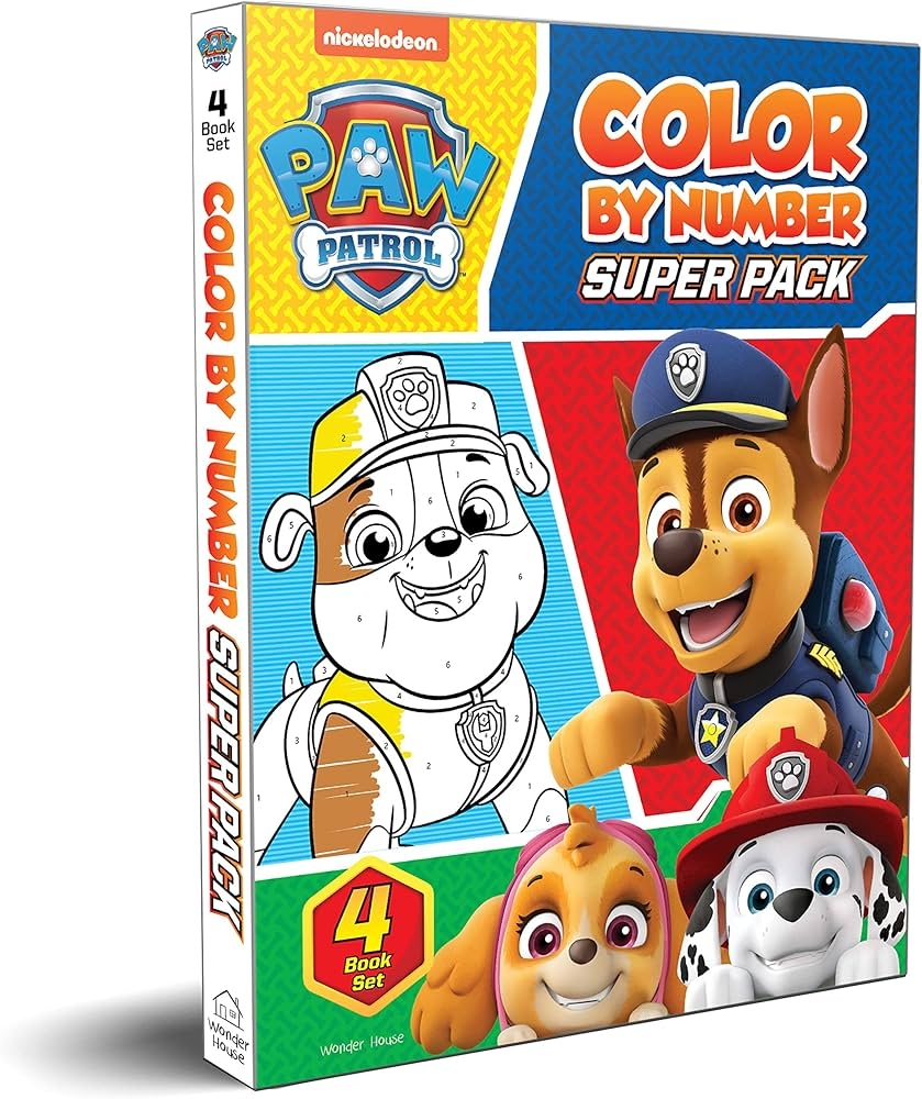 Paw Patrol Color By Number Super Pack Set Of 4 Coloring Books For Kids Wonder House Books 9789389717600 Amazon Books Paw Patrol Color By Number Super Pack Set Of 4 Coloring Books For Kids Wonder House Books 9789389717600 Amazon Books