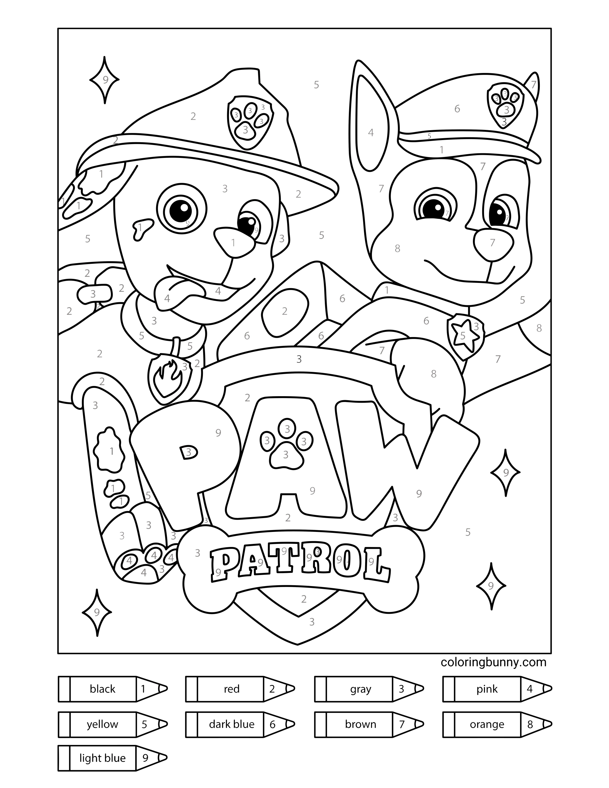 Paw Patrol Coloring Pages 44 Free Printable PDFs 