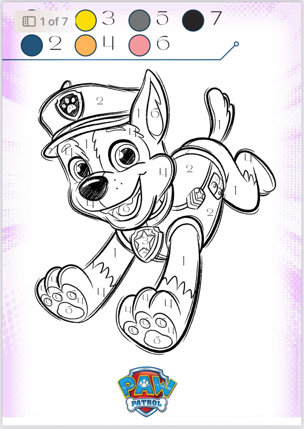 chase paw patrol coloring pages