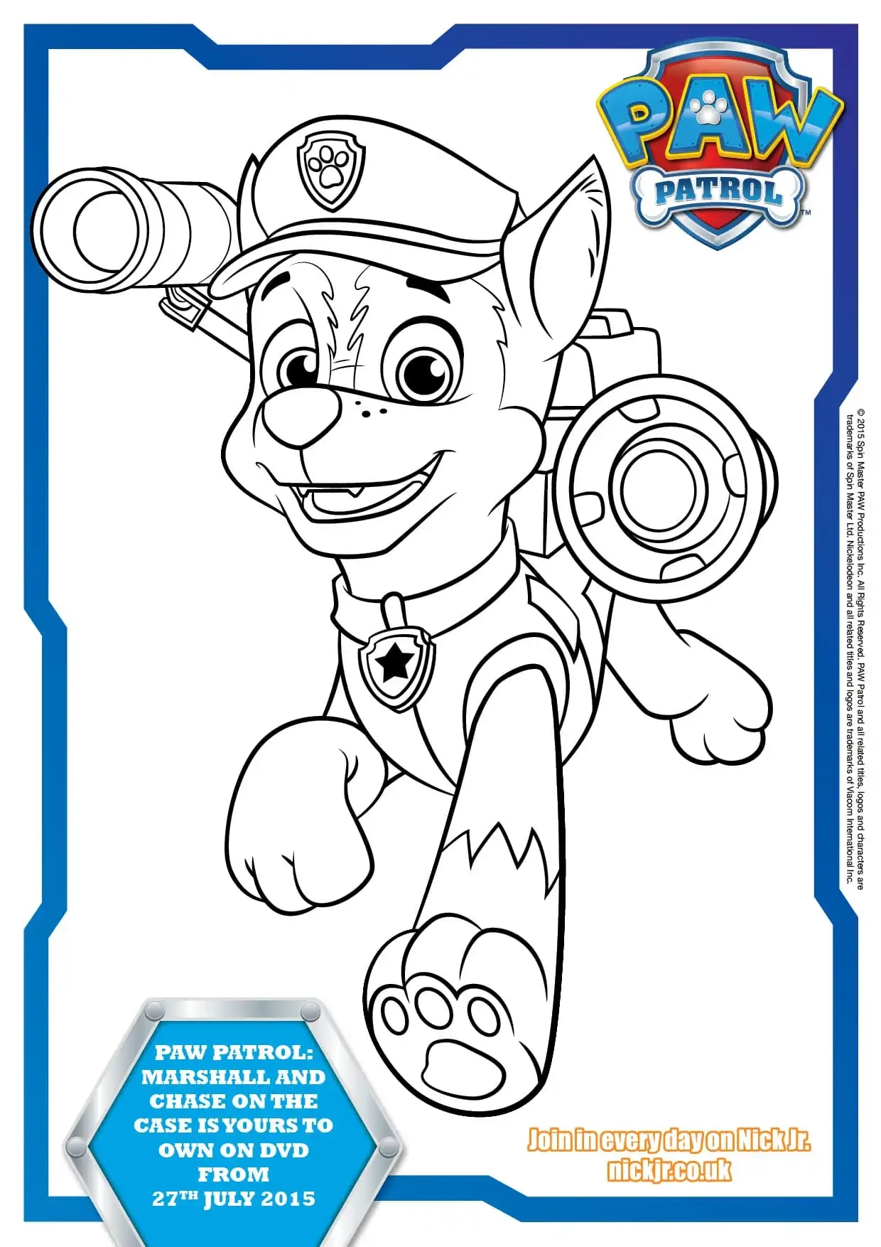Paw Patrol Colouring Pages And Activity Sheets Free Printables In The Playroom