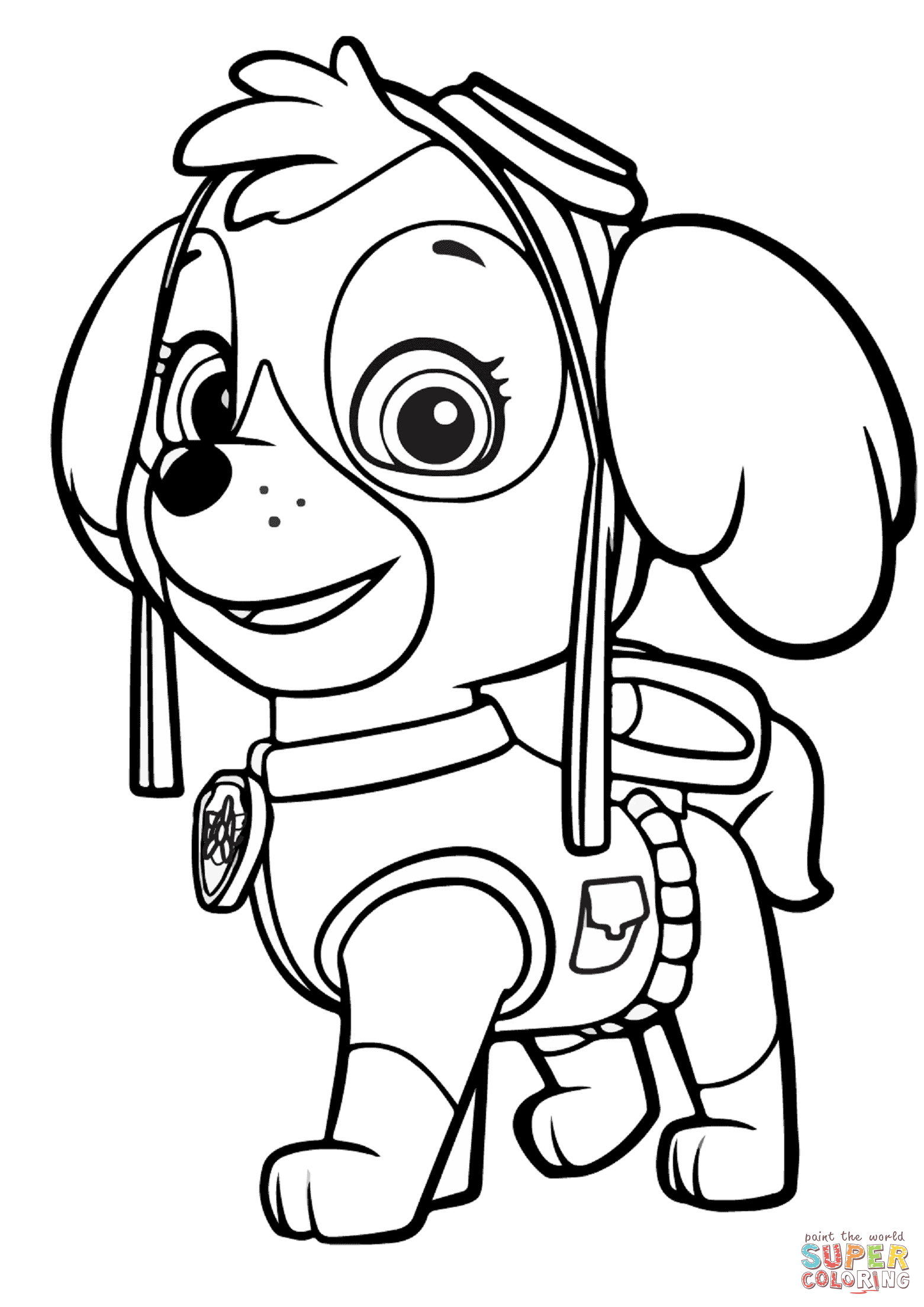 Paw Patrol Skye Coloring Page Free Printable