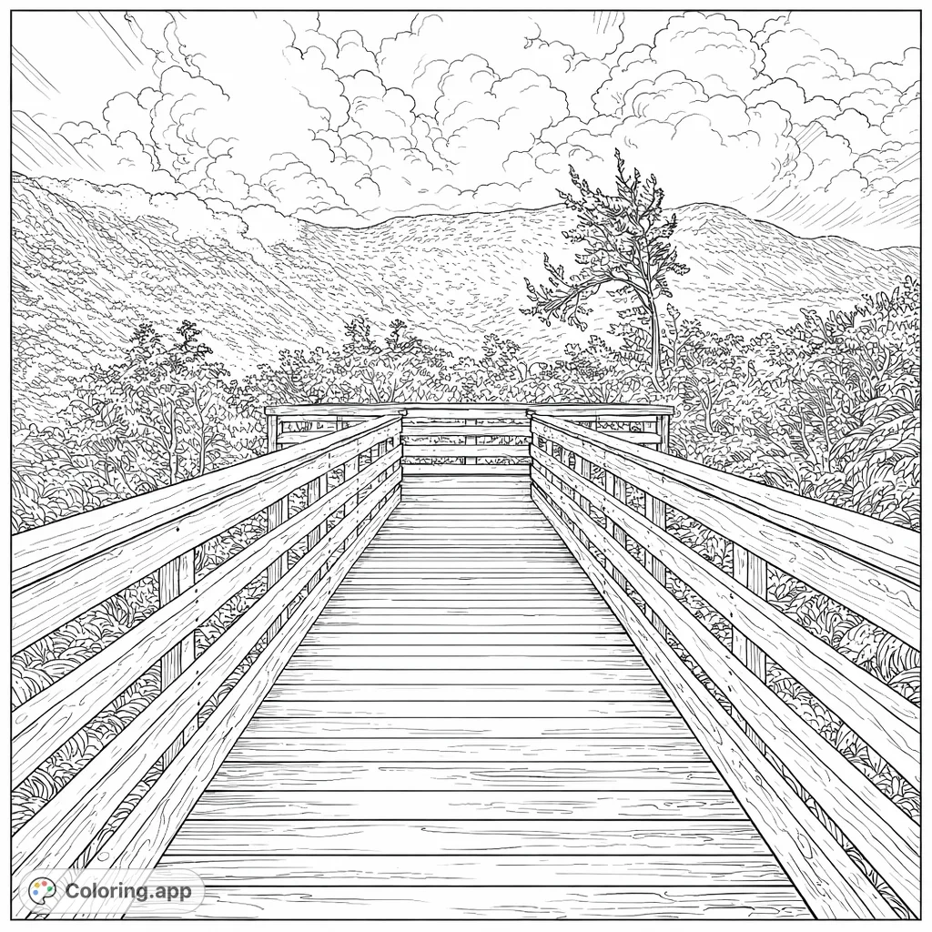 color mountain coloring pages