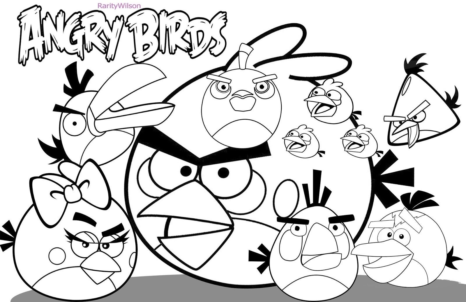 angry birds coloring pages