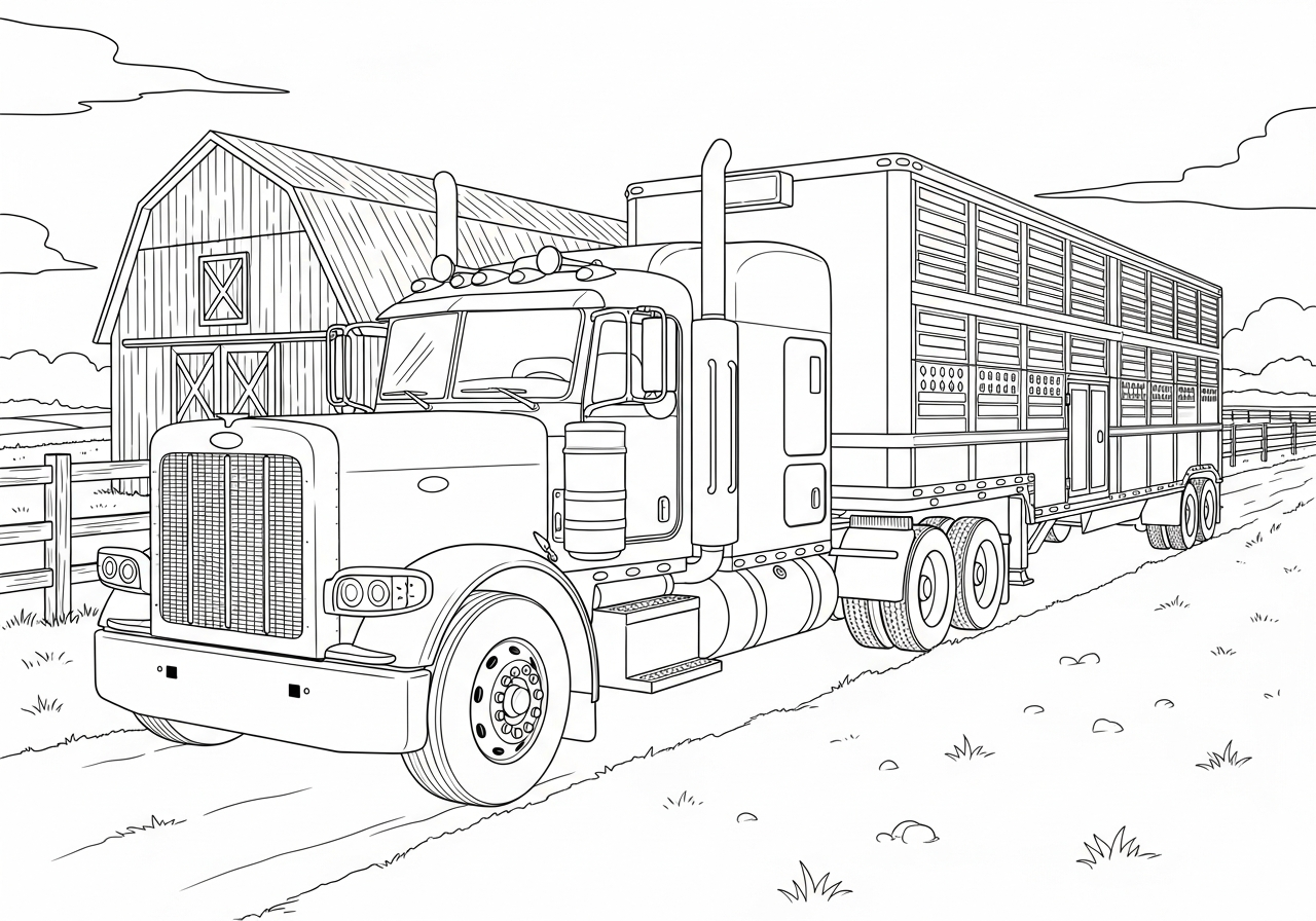 Peterbilt Farm Hauler Coloring app