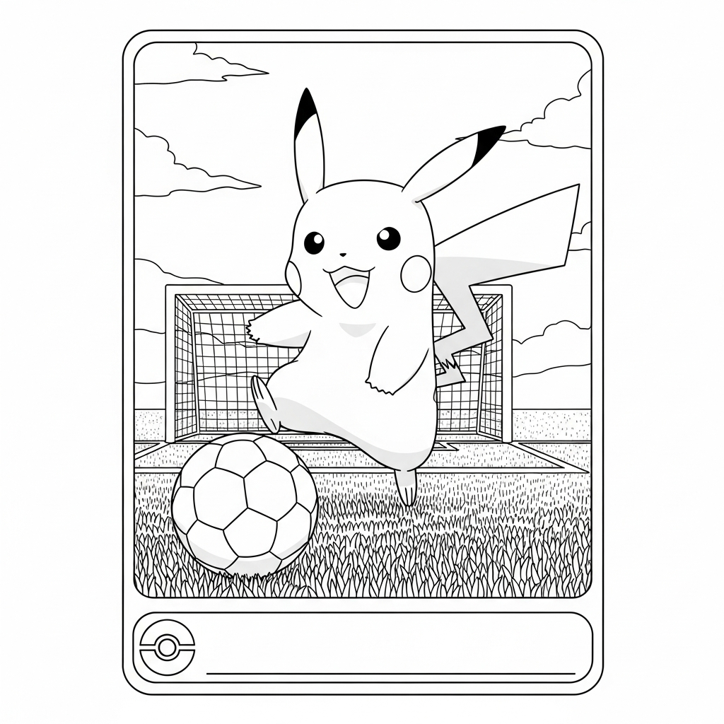 Pikachu Soccer Match Coloring app