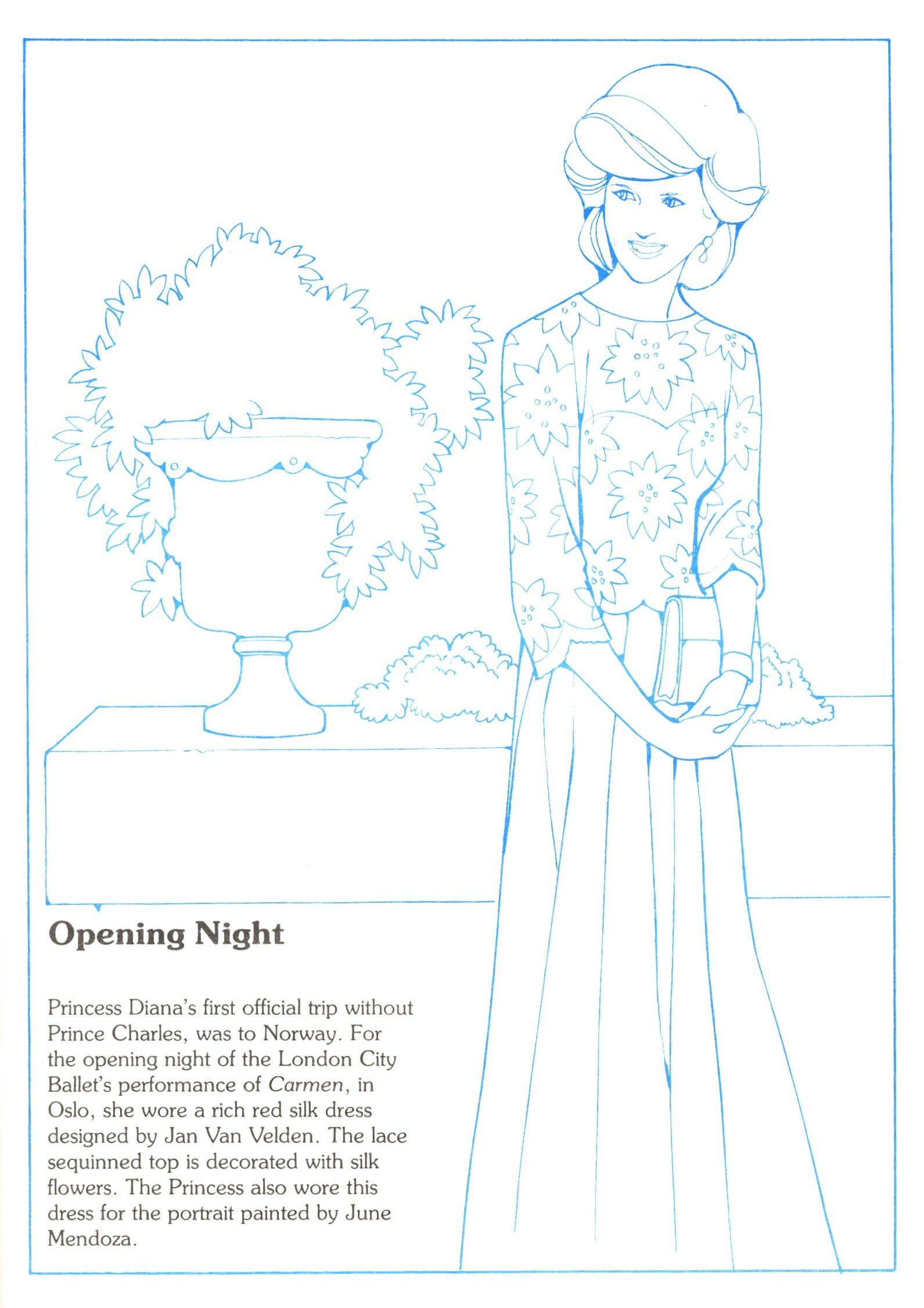 princess diana coloring pages