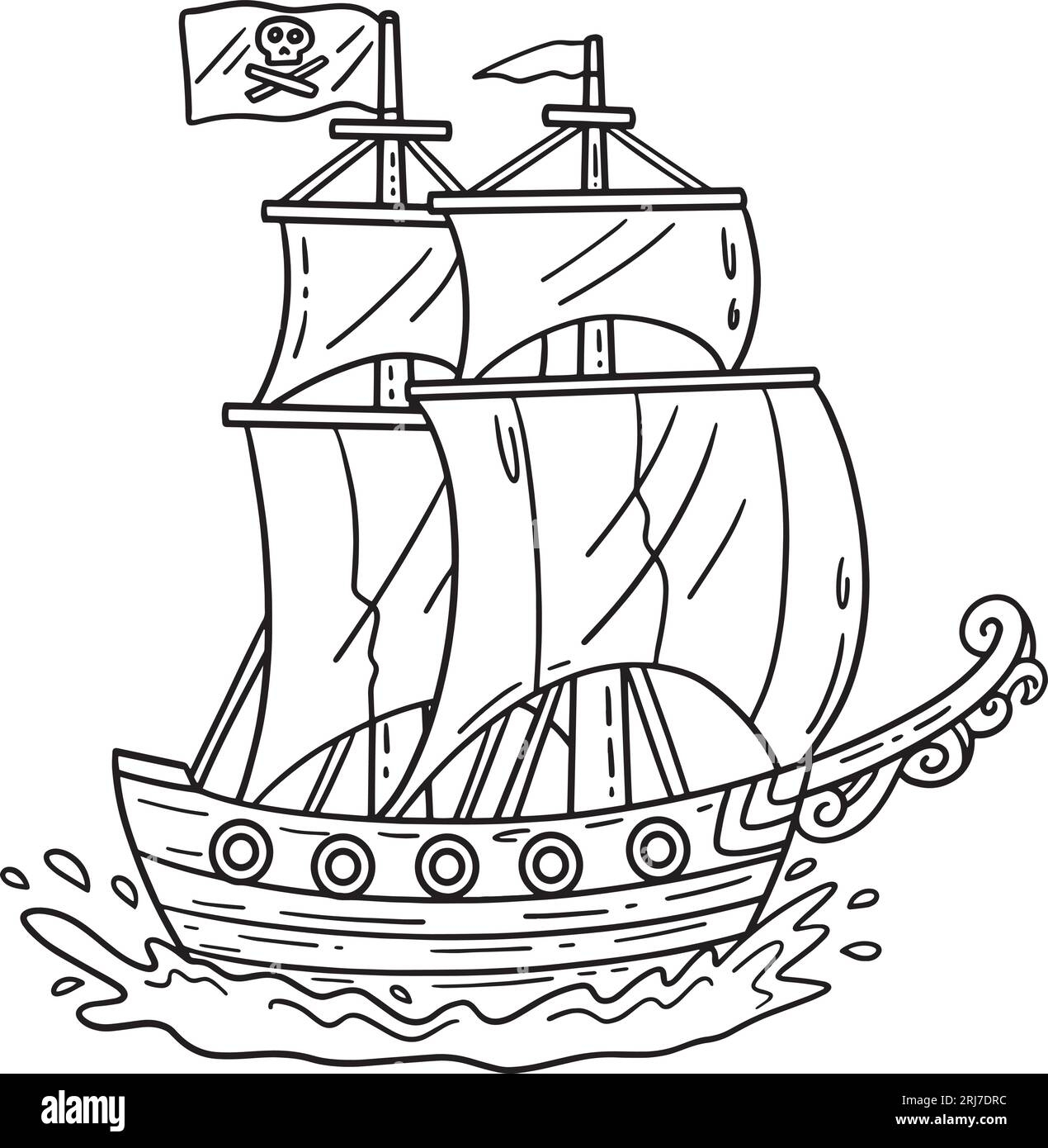 pirate ship coloring pages