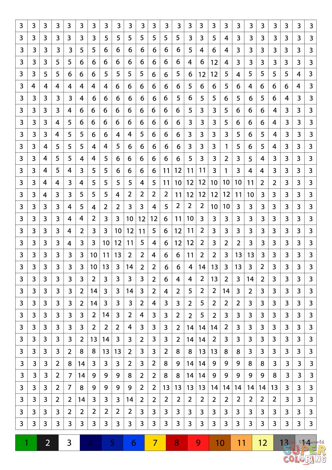 sonic color by number