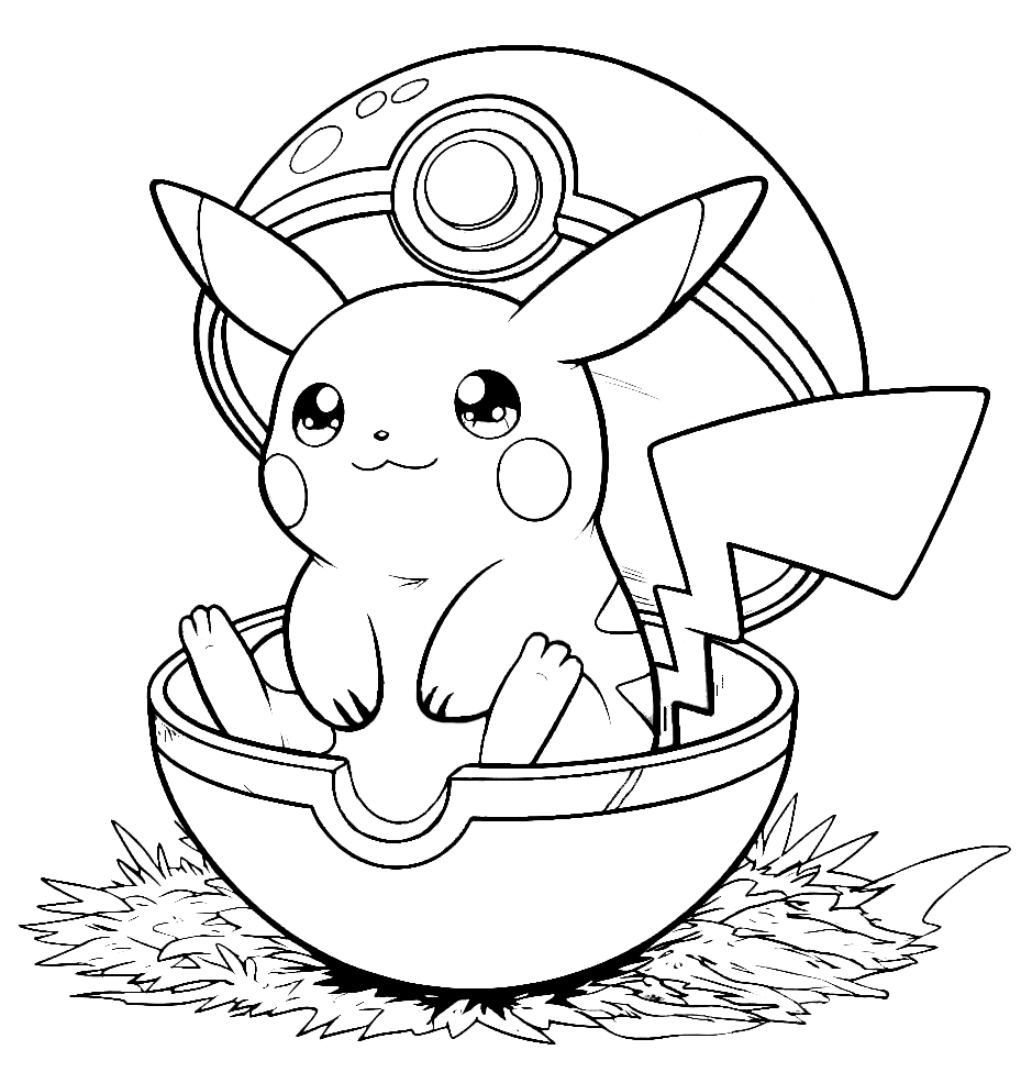 pokemon pokeball coloring pages