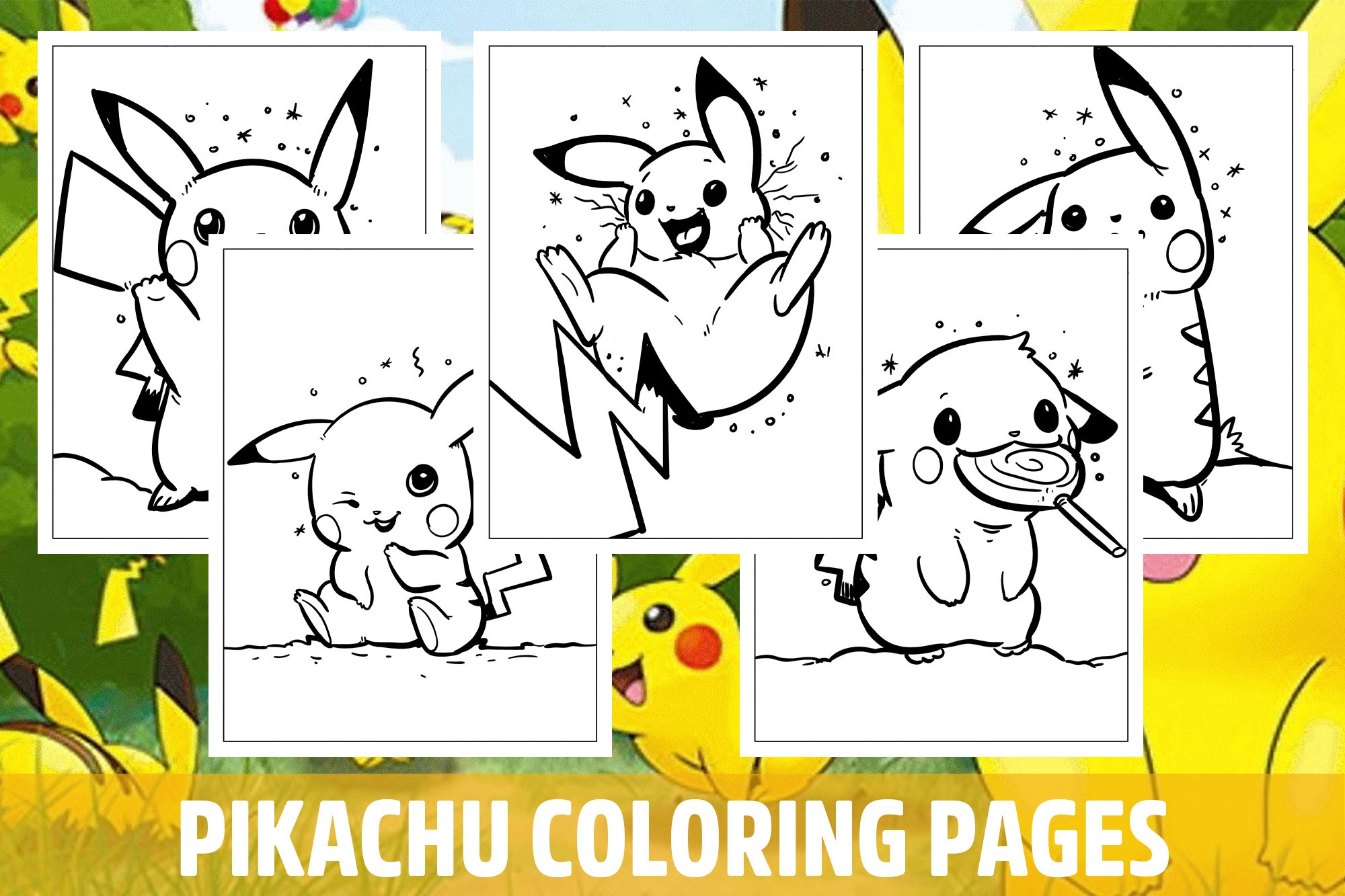 Pok mon Pikachu Coloring Pages For Kids Girls Boys Teens Birthday School Activity Made By Teachers