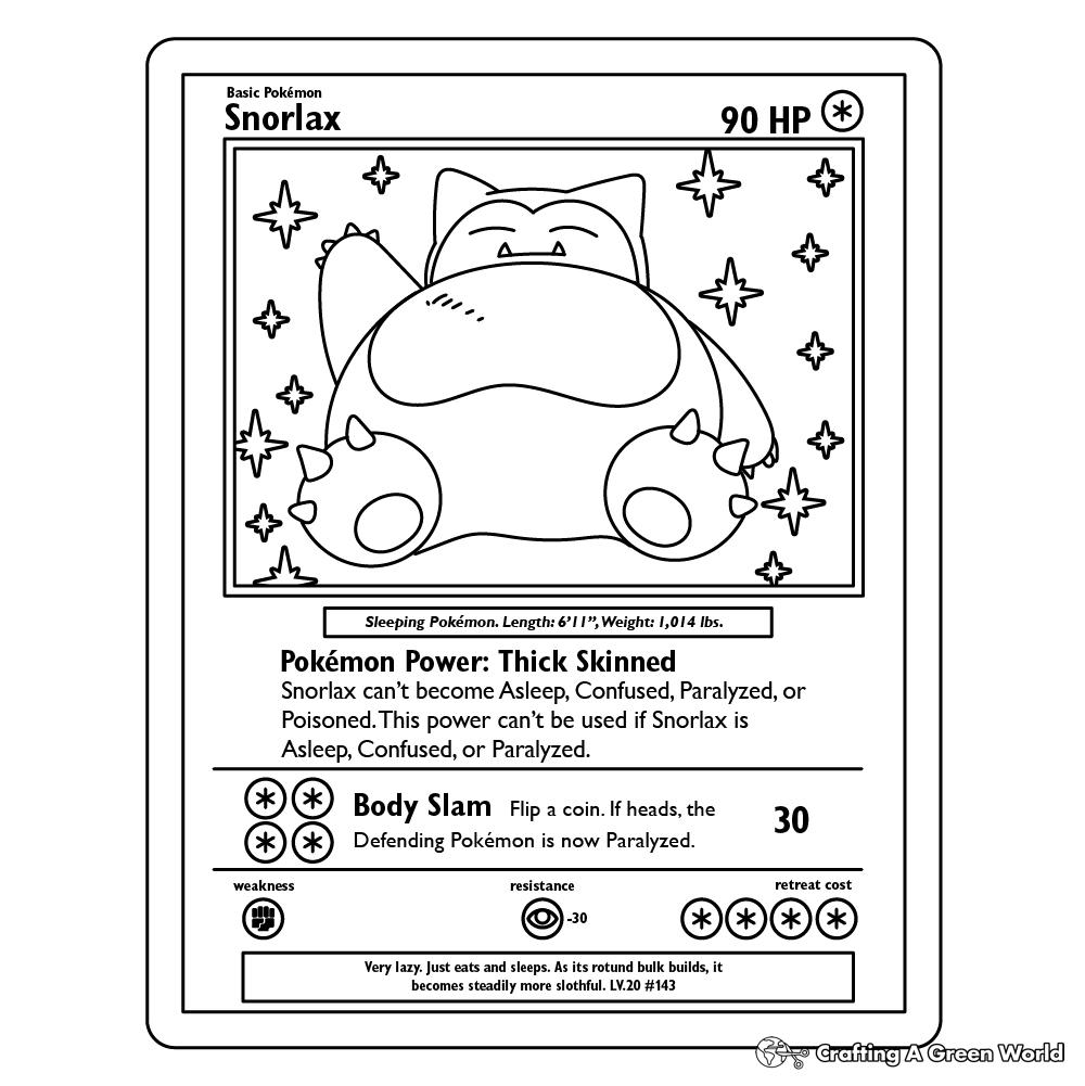 snorlax pokemon coloring pages
