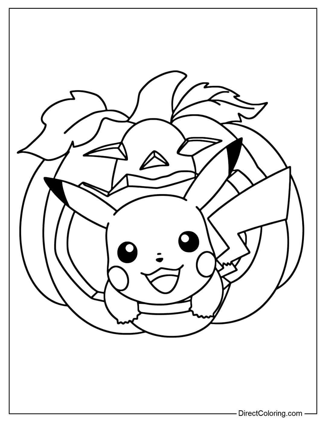pokemon halloween coloring pages