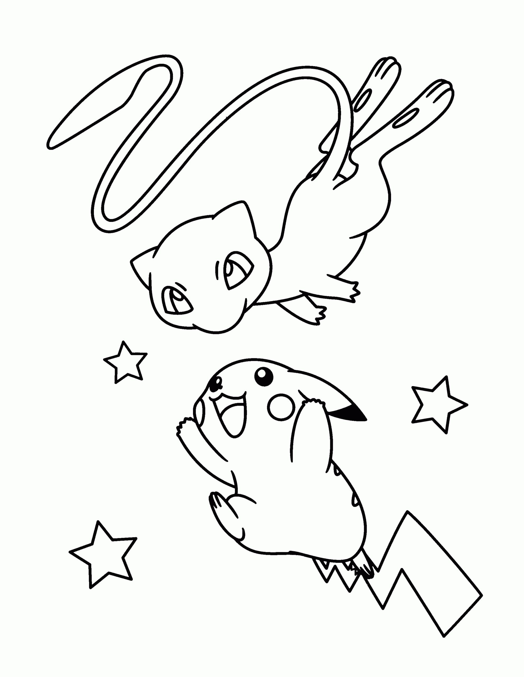 coloring pages pokemon mew