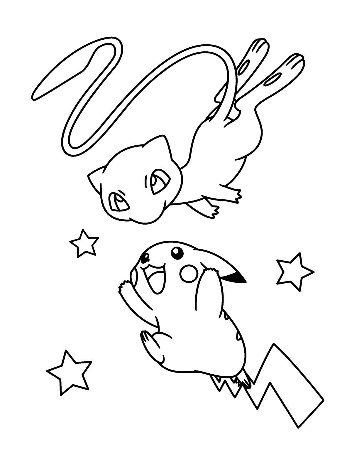 mew pokemon coloring page