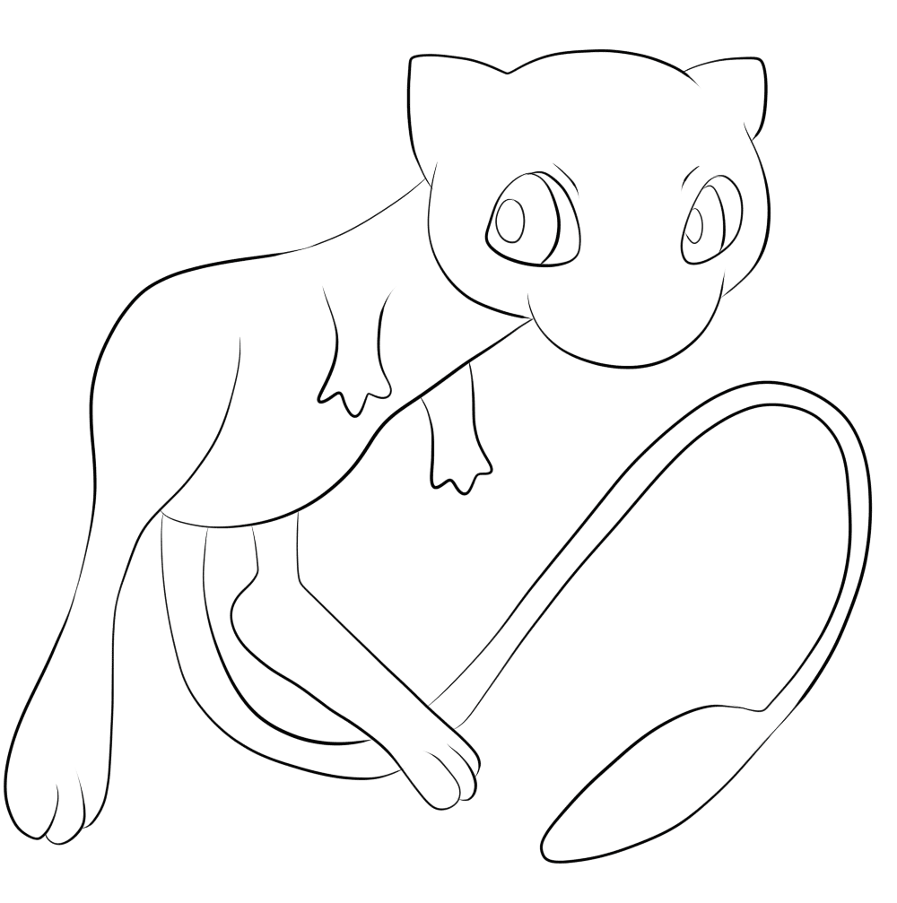 Pokemon Mew Coloring Page Free Printable Pokemon Mew Coloring Page Free Printable