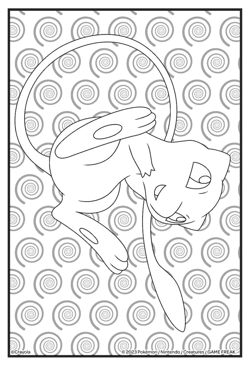 Pokemon Mew Coloring Page Pokemon Mew Coloring Page