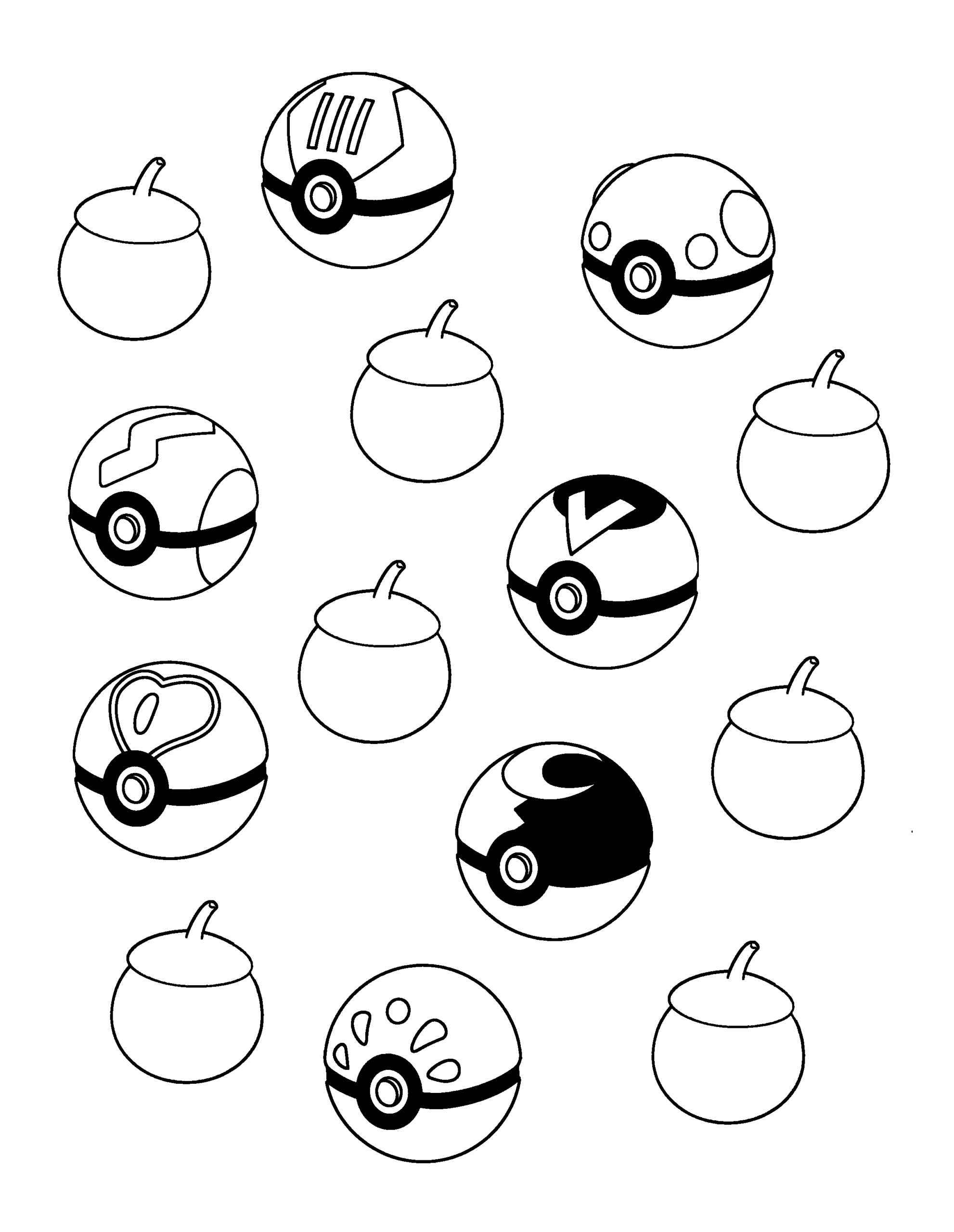 Pokemon Pokeball Coloring Pages Sketch Coloring Page