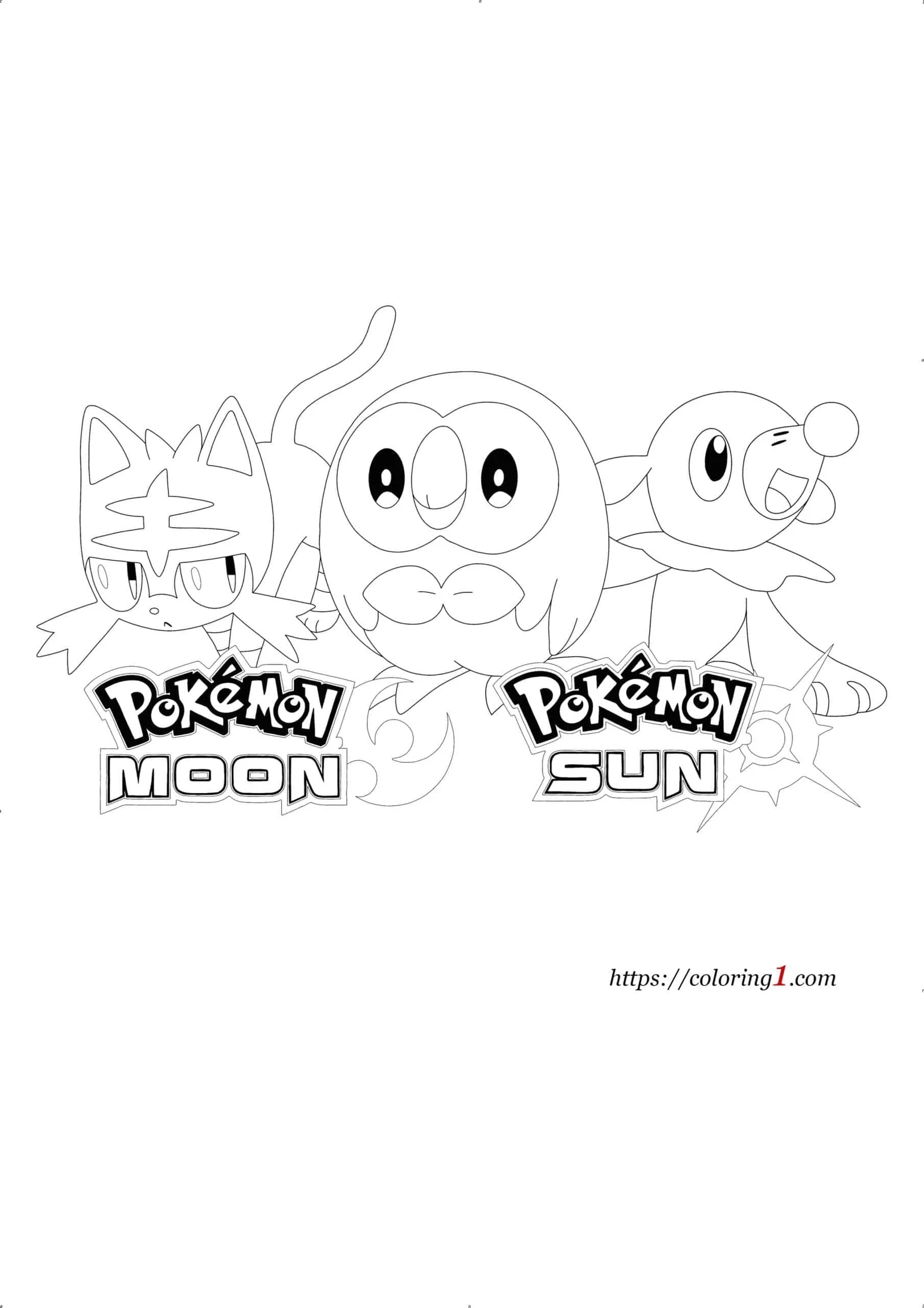 pokemon moon coloring pages