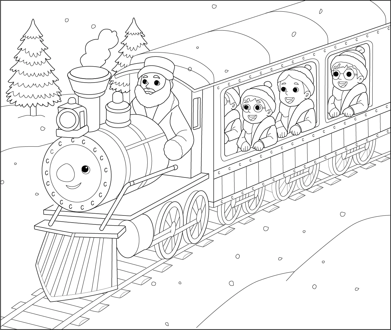 Polar Express Free Printable Coloring Page Polar Express Free Printable Coloring Page