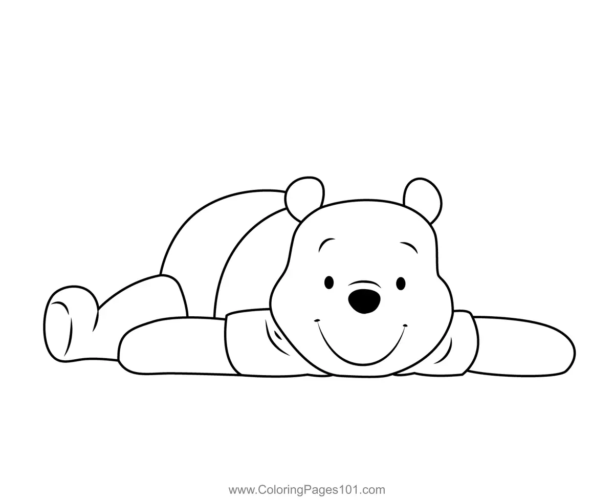 Pooh Bear Smiling Coloring Page For Kids Free Winnie The Pooh Printable Coloring Pages Online For Kids ColoringPages101 Coloring Pages For Kids