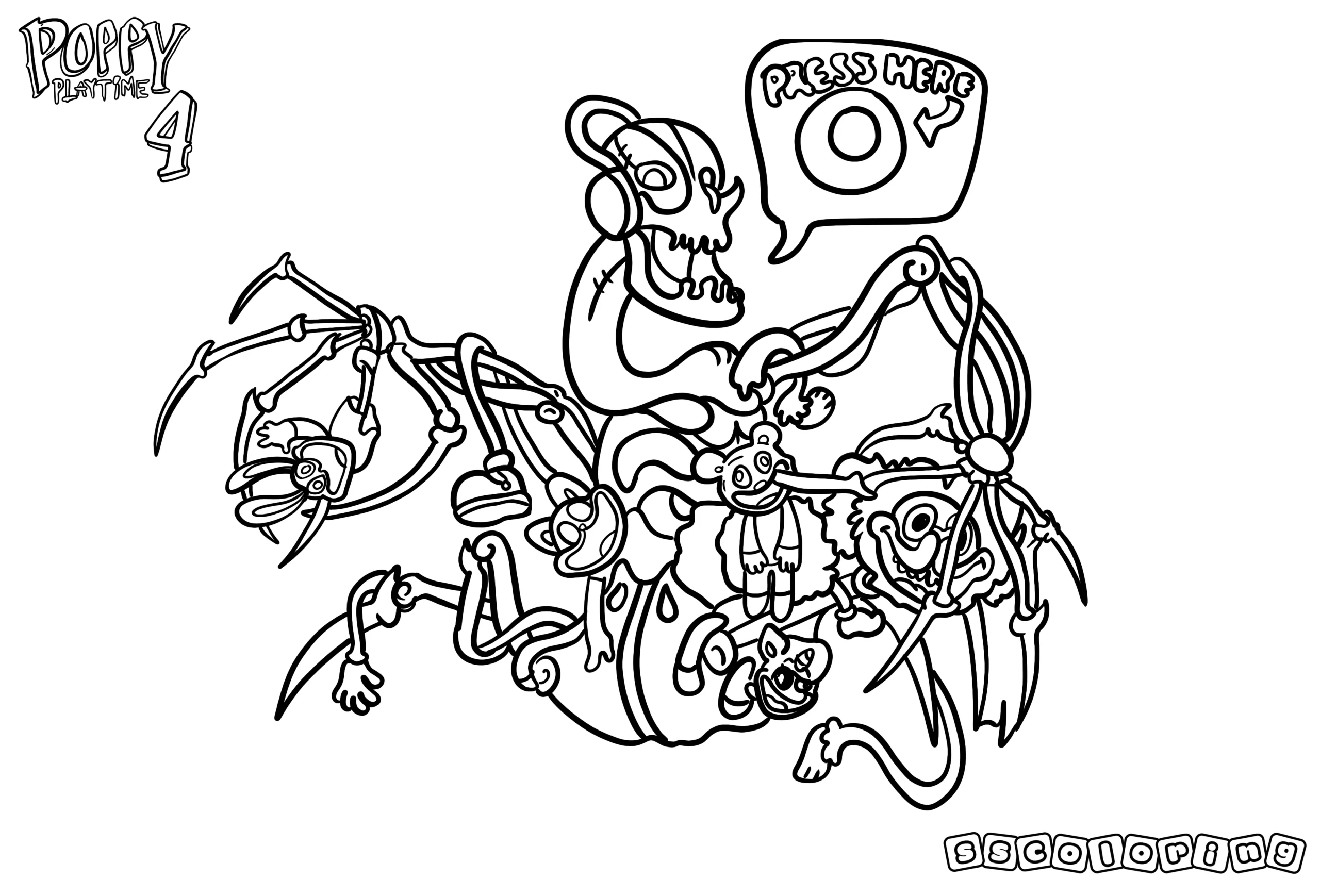 Poppy Playtime 4 Coloring Pages Poppy Playtime 4 Coloring Pages