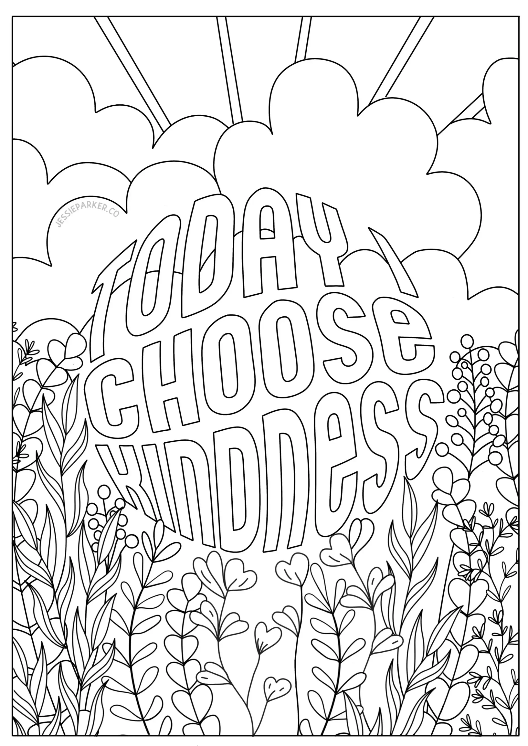 Positive Affirmation Colouring Pages For Adults And Kids Jessie Parker