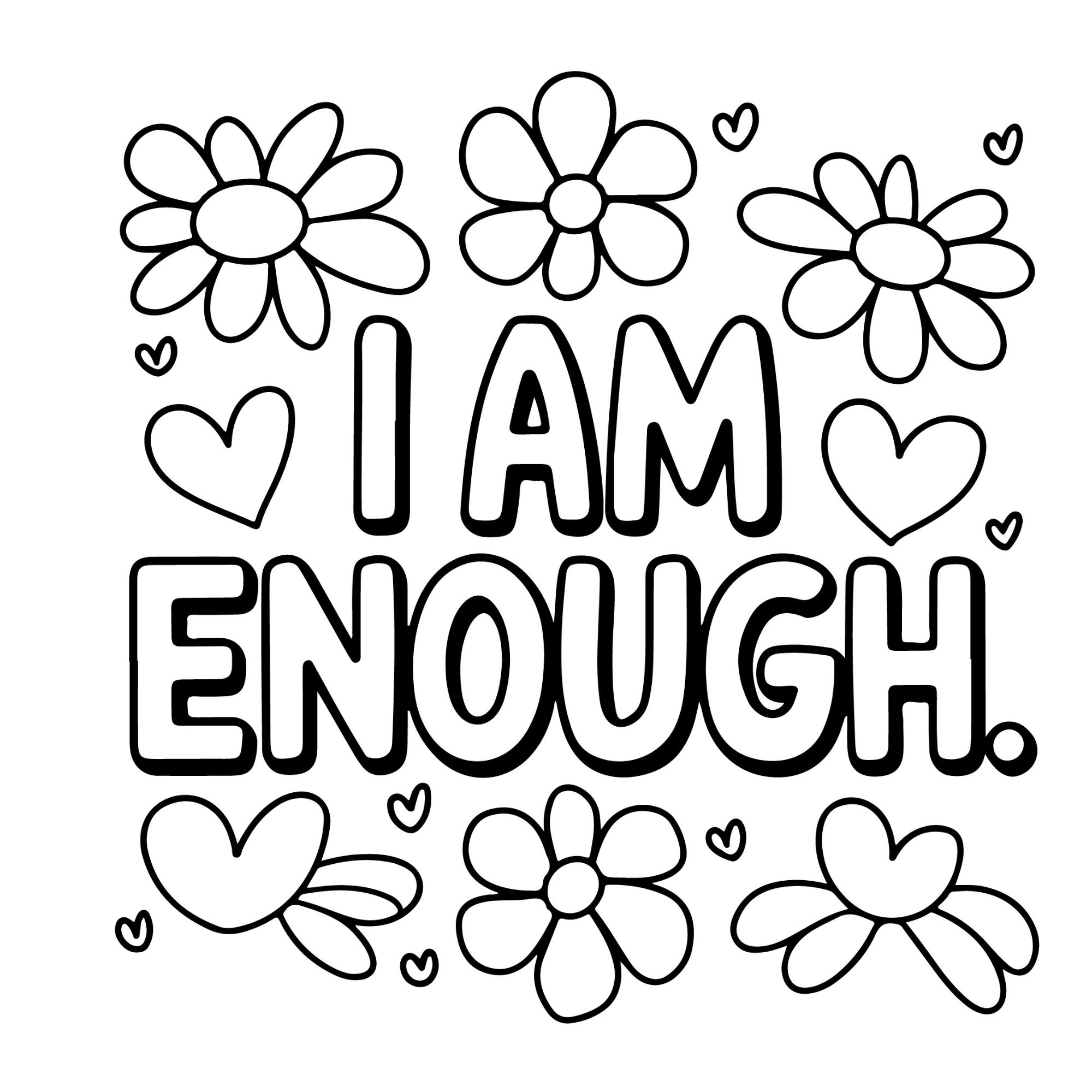 positive affirmation coloring pages